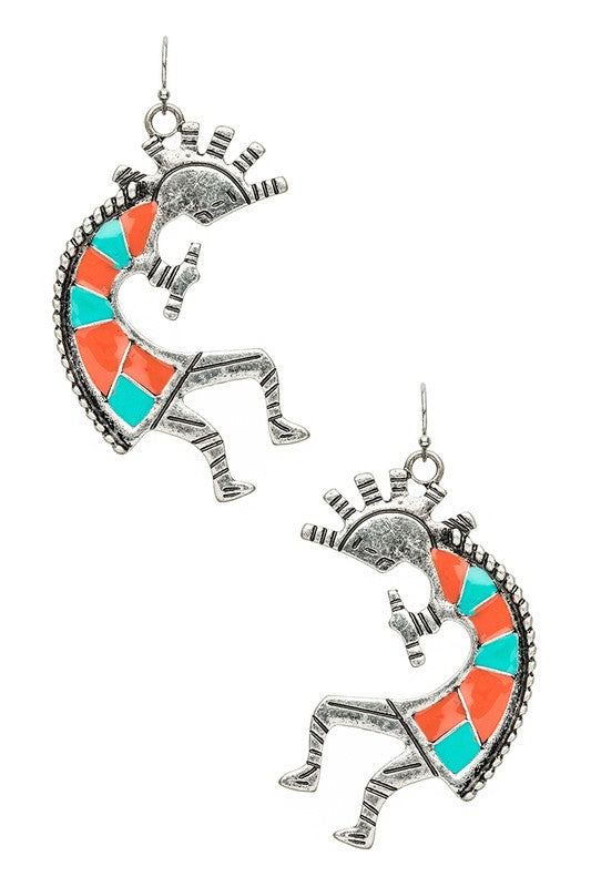 Folk Dancer Enamel Earrings