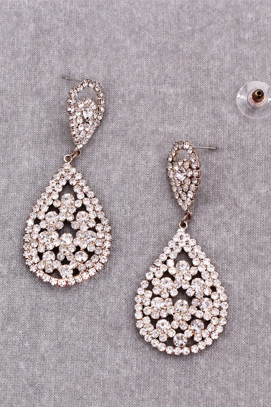 Pave Double Drop Earrings