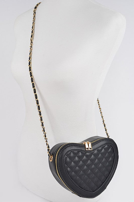Heart-Shaped Crossbody Handbag