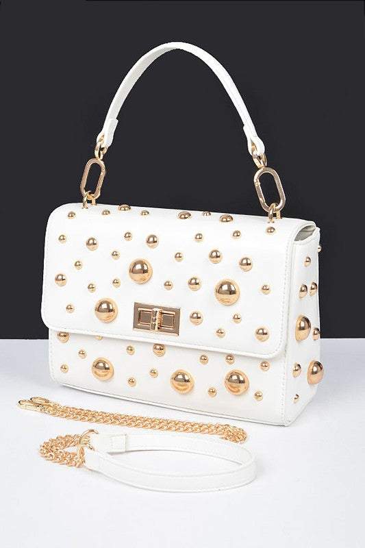 Embellished Studs Shoulder Bag