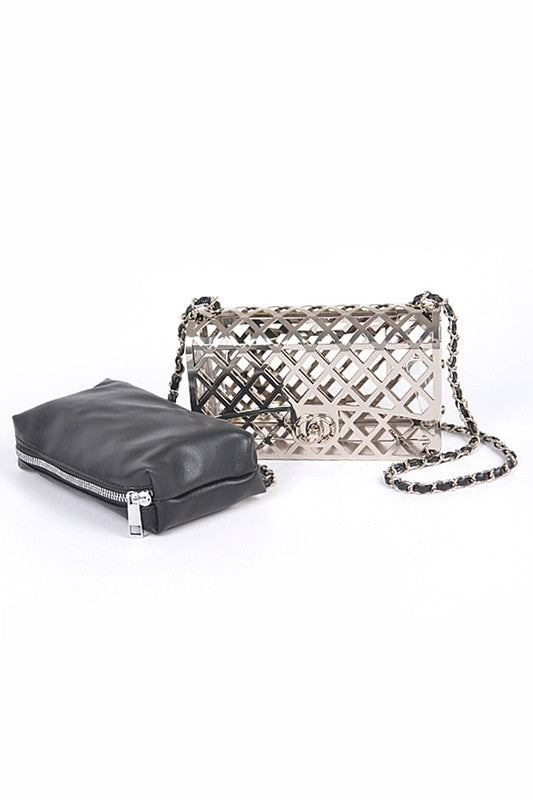 Caged Box Shoulder Bag