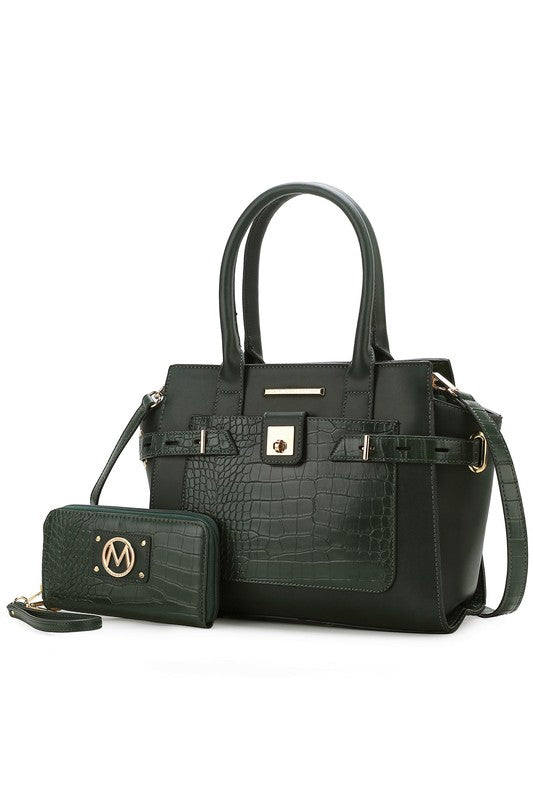 Vegan Leather Satchel Set