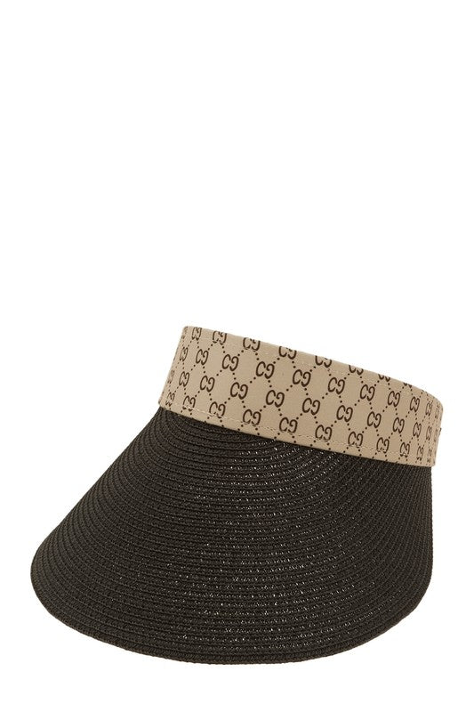 Adjustable Straw Visor Hat