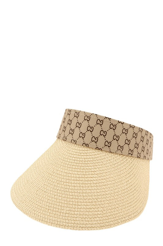 Adjustable Straw Visor Hat