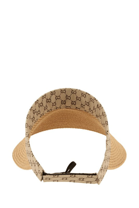 Adjustable Straw Visor Hat