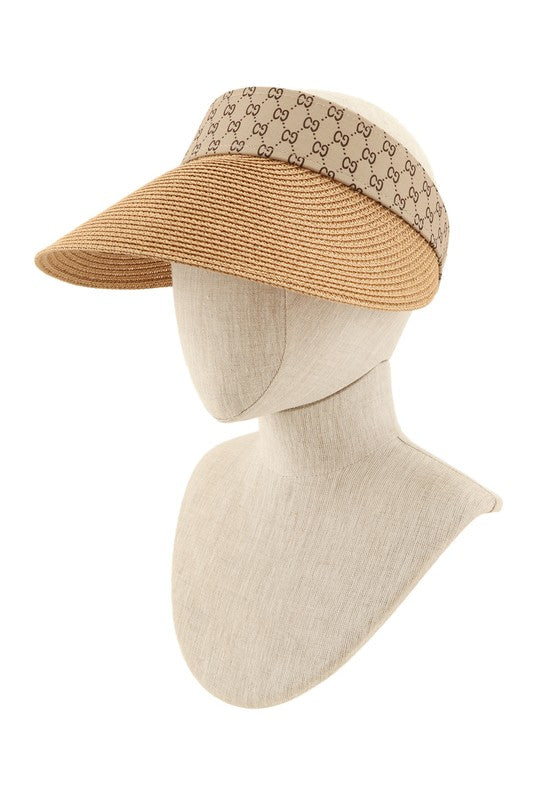 Adjustable Straw Visor Hat