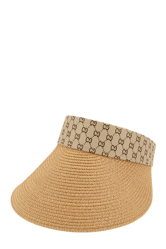 Adjustable Straw Visor Hat