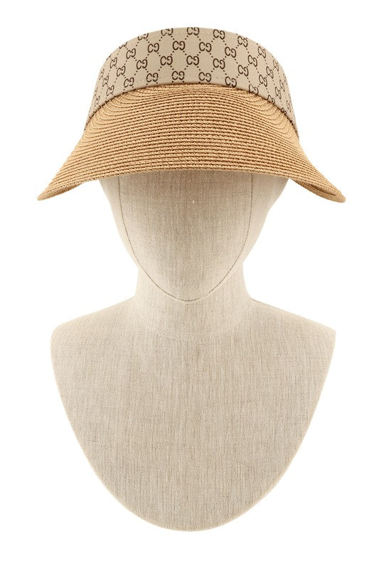 Adjustable Straw Visor Hat