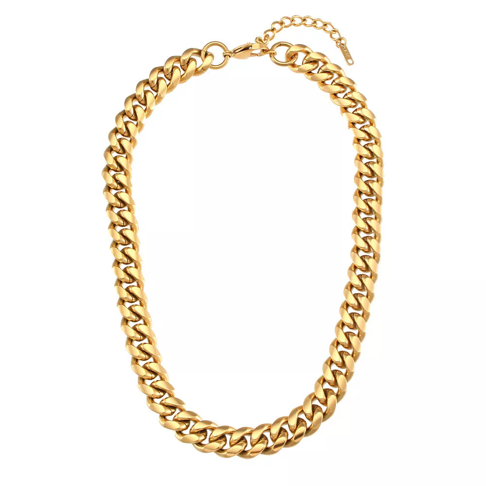 18K Gold-Plated Chain Necklace - alternate necklace view