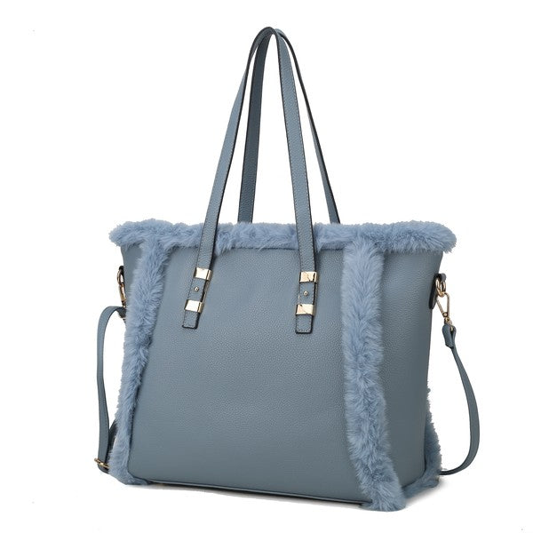 Faux Fur Tote Handbag