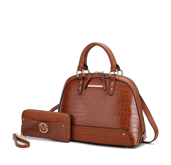 Premium Croco Satchel Set