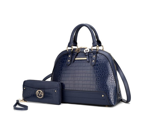 Premium Croco Satchel Set