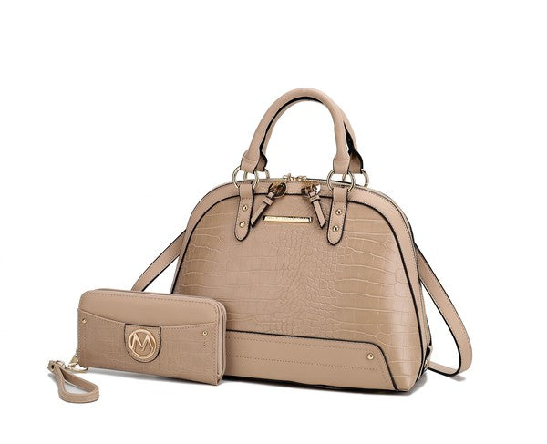 Premium Croco Satchel Set