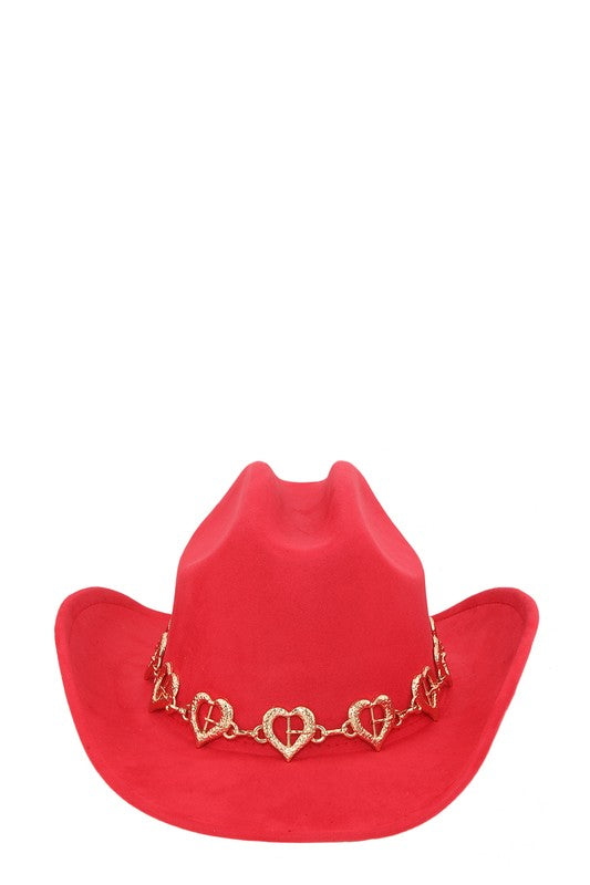 Fedora Metal Heart Hat
