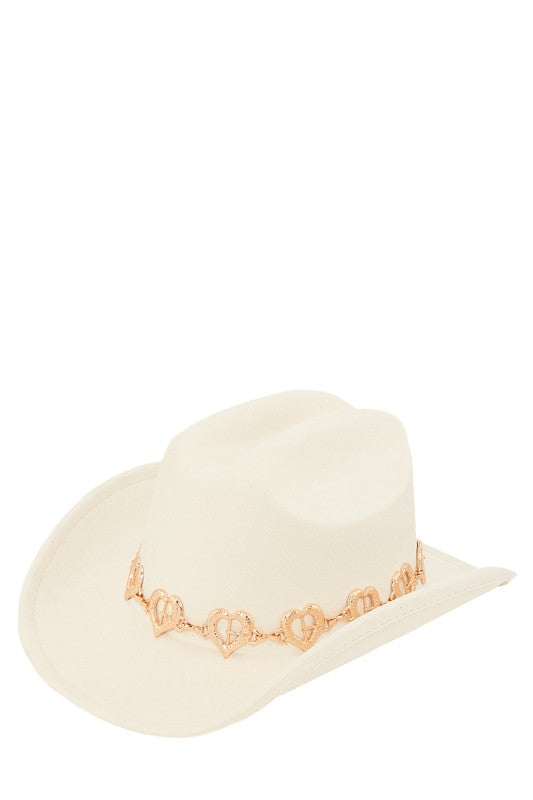 Fedora Metal Heart Hat