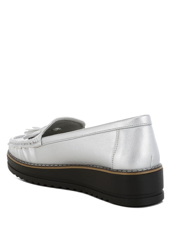 Metallic Tassel Loafers