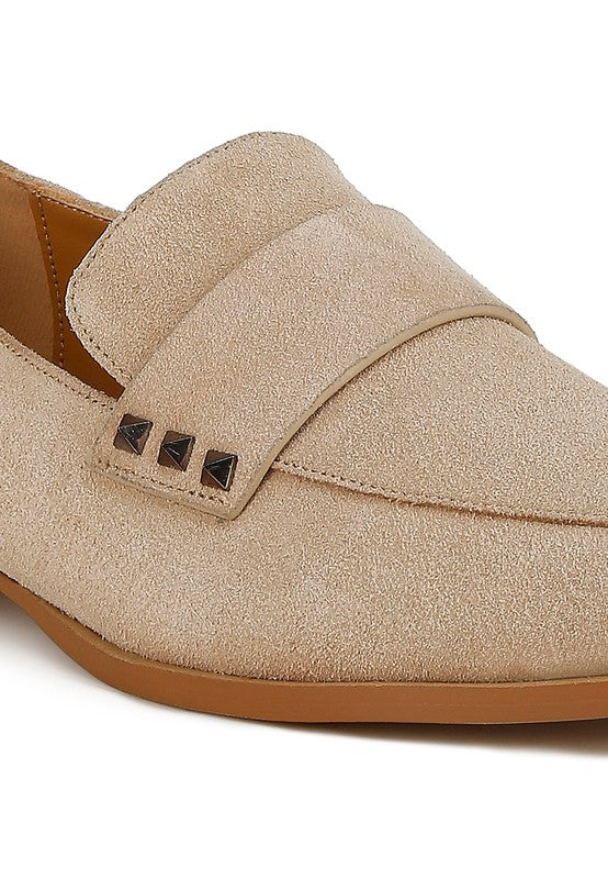 Studded Suede Loafers