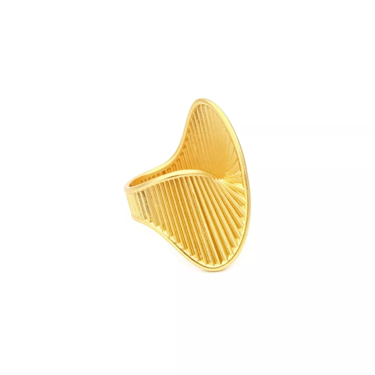 Irregular Twisted Texture Ring - alternate ring view