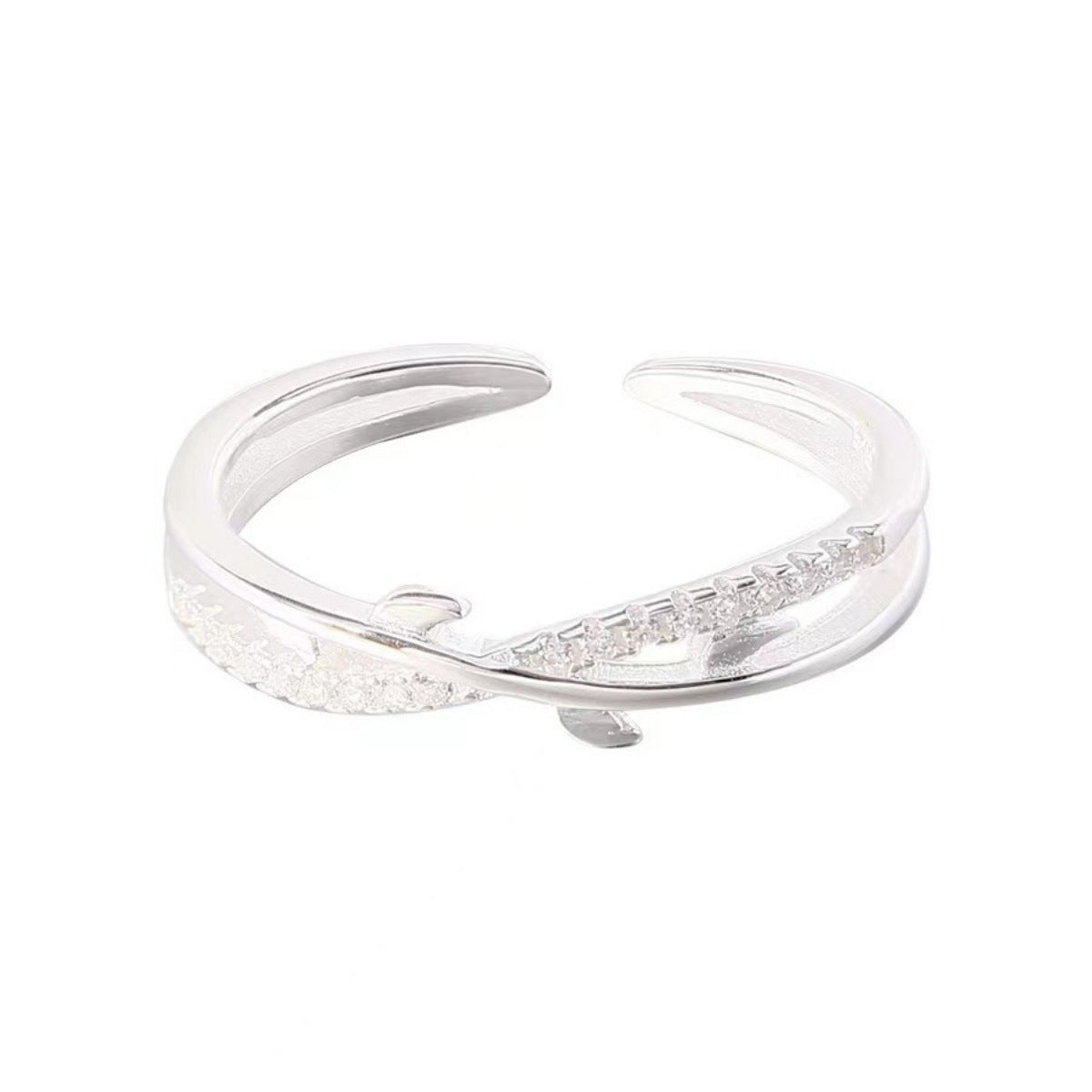 Sterling Silver Open Ring - alternate ring view