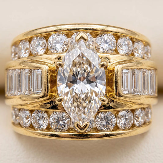 Alloy Zircon Wide Band Ring in Silver - women's band ring