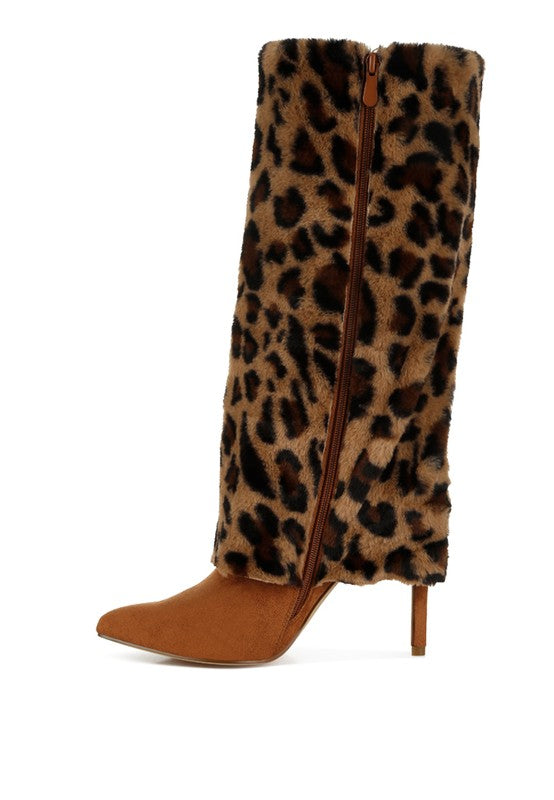 Fold-Over Calf-High Boots