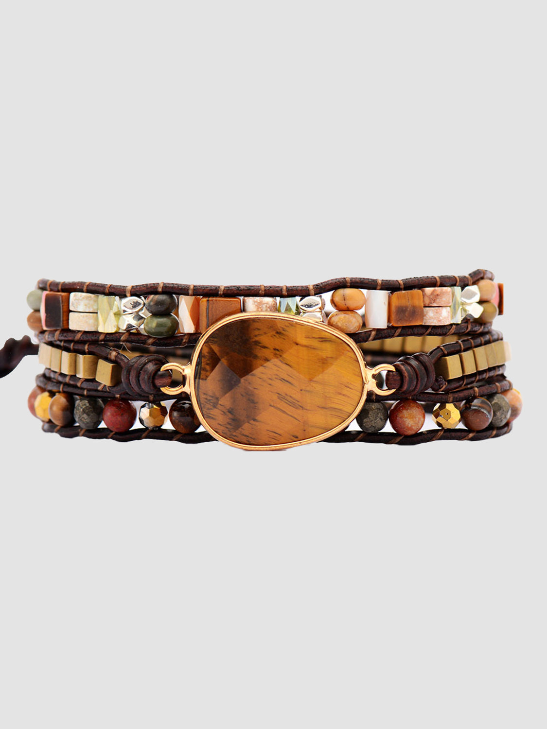 Geometrical Shape Triple-Layer Bracelet - alternate jewelry view