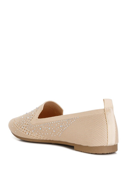 Canvas Rhinestone Loafers