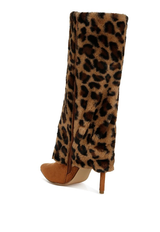 Fold-Over Calf-High Boots