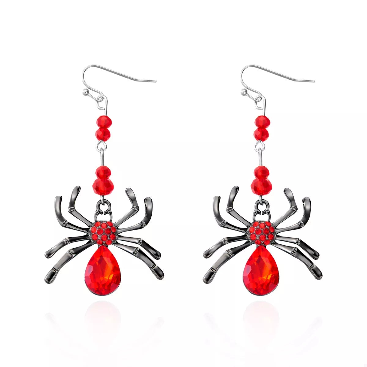 Halloween Spider Dangle Earrings - alternate earring view