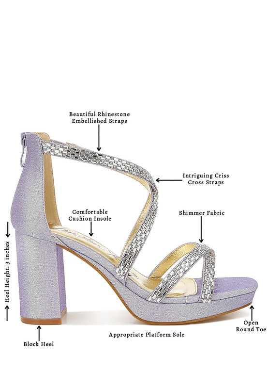 Rhinestones Strappy Sandals A
