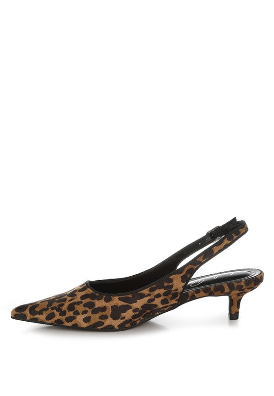 Pattern Kitten Heel Sandals