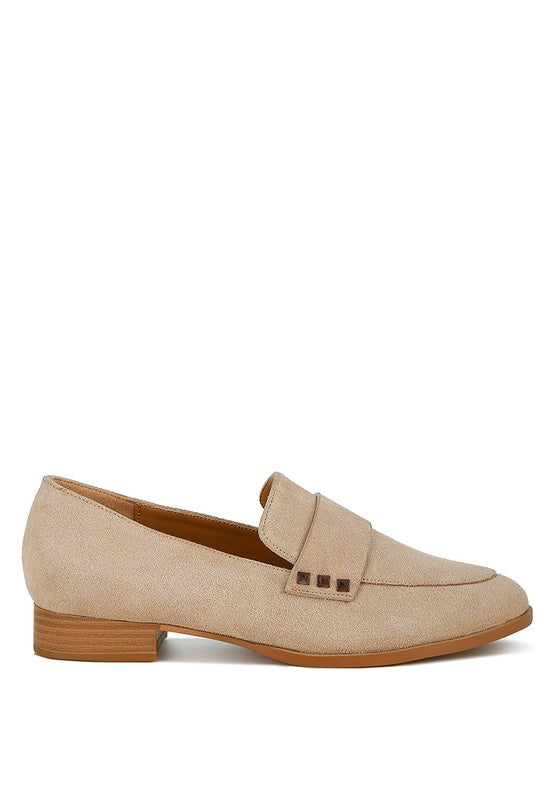 Studded Suede Loafers