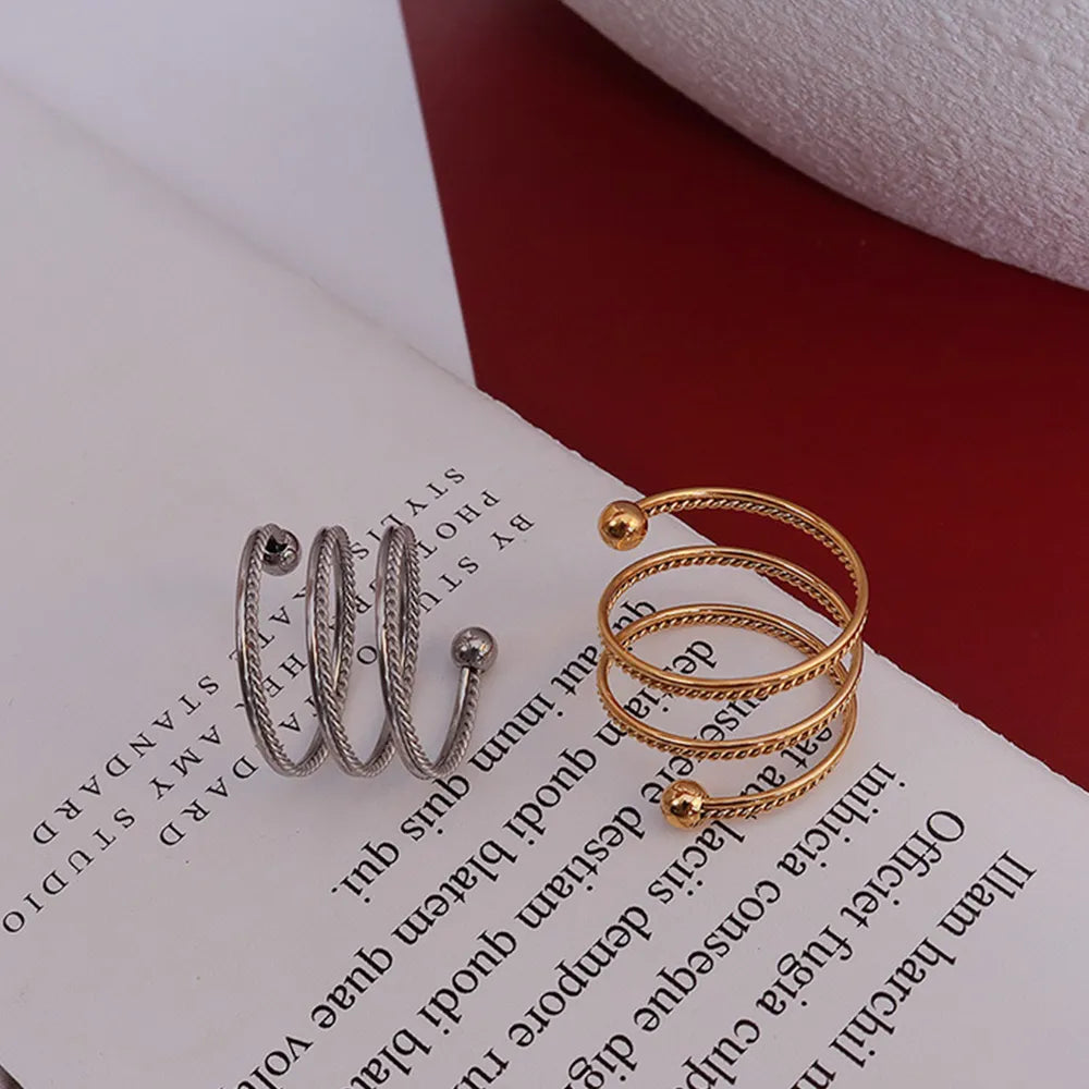 Titanium Steel Wrap Ring - alternate ring view