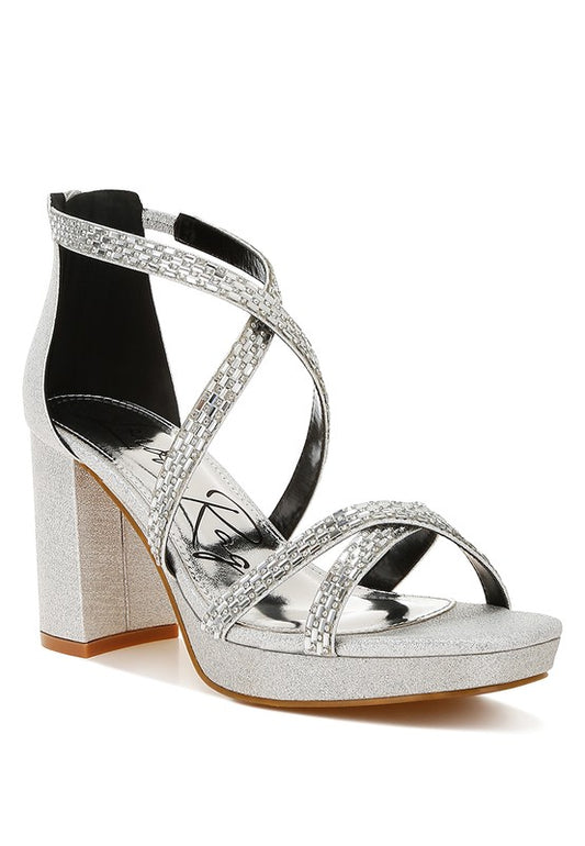 Rhinestones Strappy Sandals A