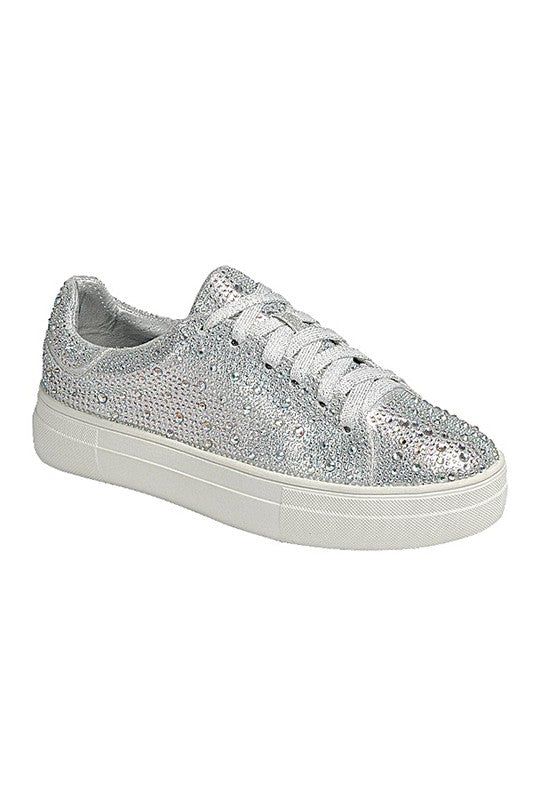 Low Top Rhinestone Sneakers
