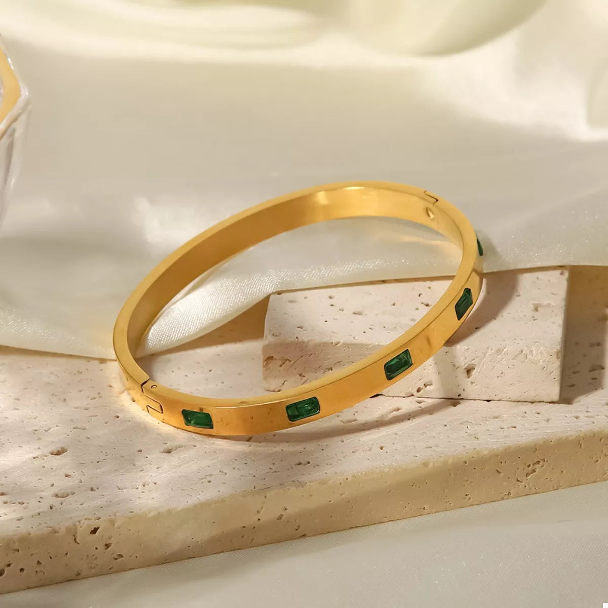 18K Gold-Plated Stainless Steel Zircon Bracelet - alternate jewelry view