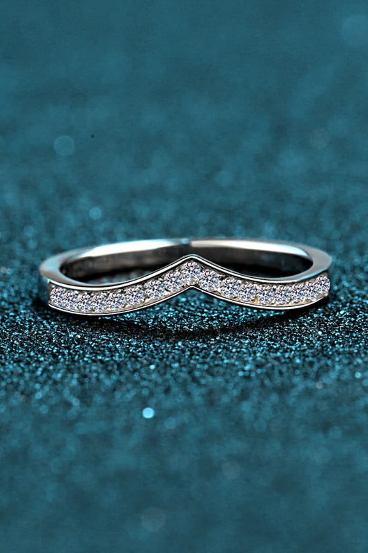 Minimalist Moissanite Rhodium-Plated Ring in Silver - women's ring