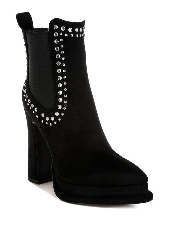 Studs High Ankle Boots