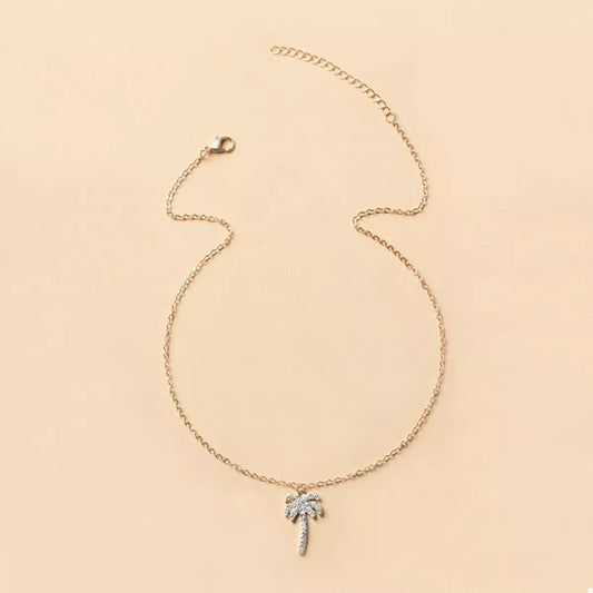 Palm Tree Pendant Necklace in Silver - women's pendant necklace