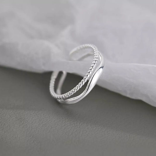 Sterling Silver Open Ring - alternate ring view