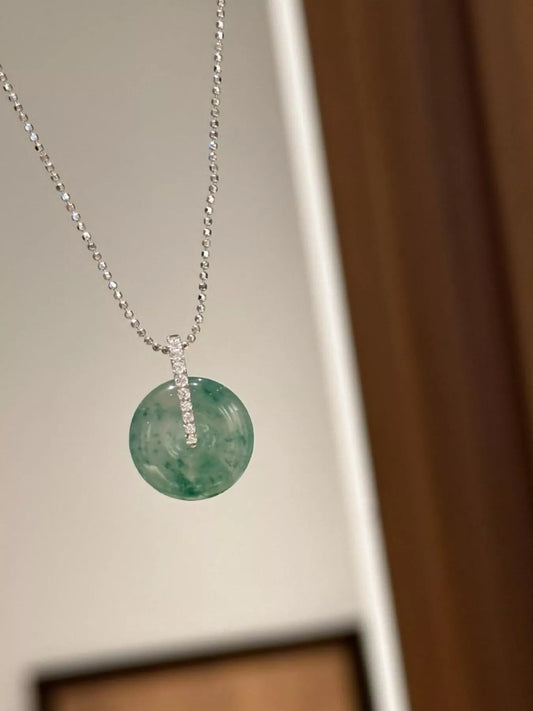 Sterling Silver Agate Pendant Necklace - alternate necklace view
