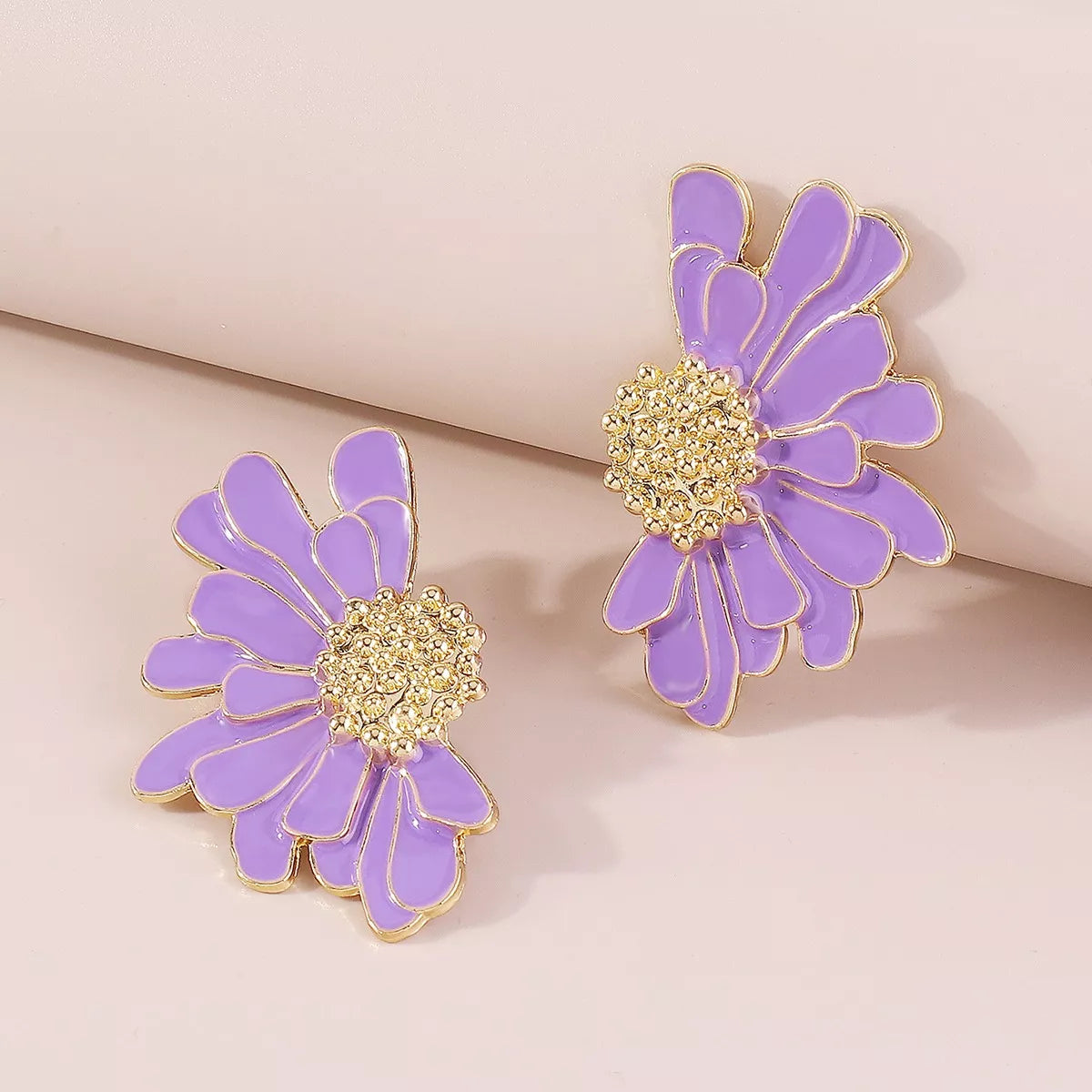 Flower Stud Earrings - alternate earring view