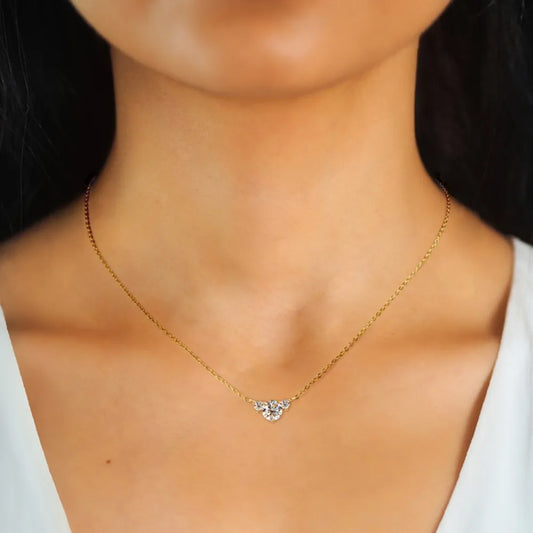 1.2 Carat Moissanite Sterling Silver Necklace in Silver - women's necklace
