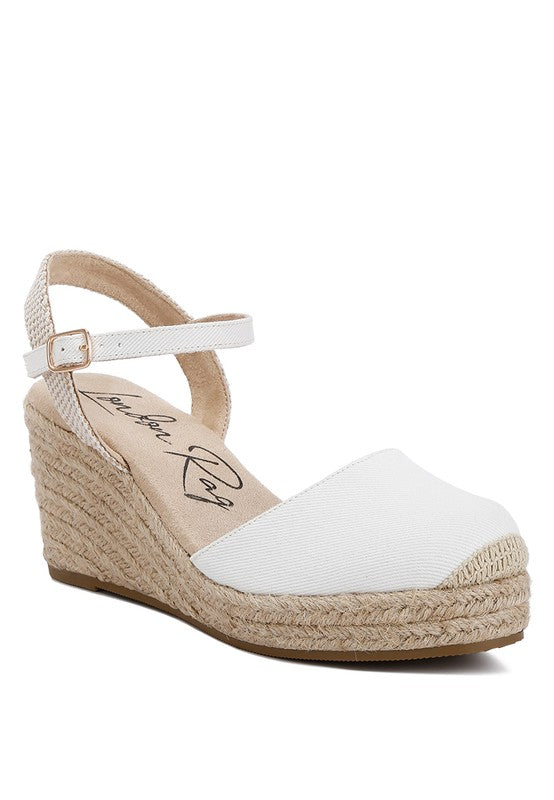 Micro Suede Espadrille Wedges