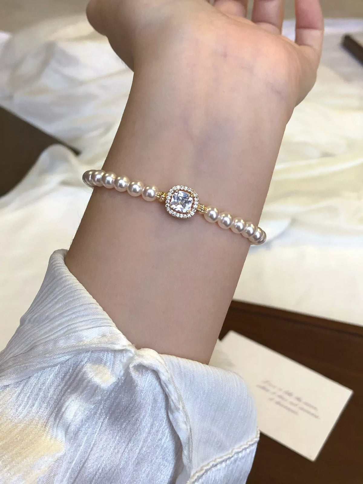 18K Gold-Plated Pearl Bracelet - alternate jewelry view