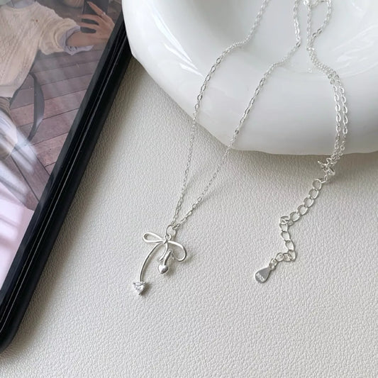Bowknot Pendant Necklace - alternate necklace view