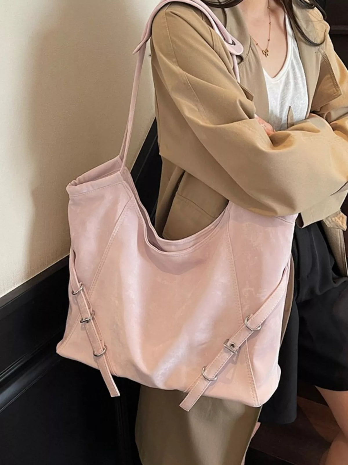 Faux Leather Tote Bag - alternate product view