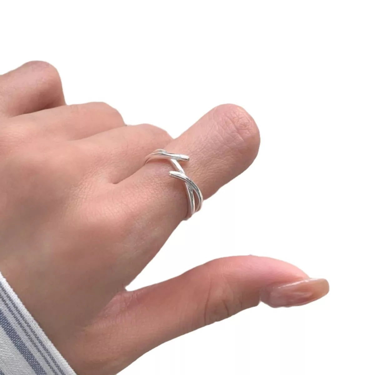 Sterling Silver Open Ring - alternate ring view