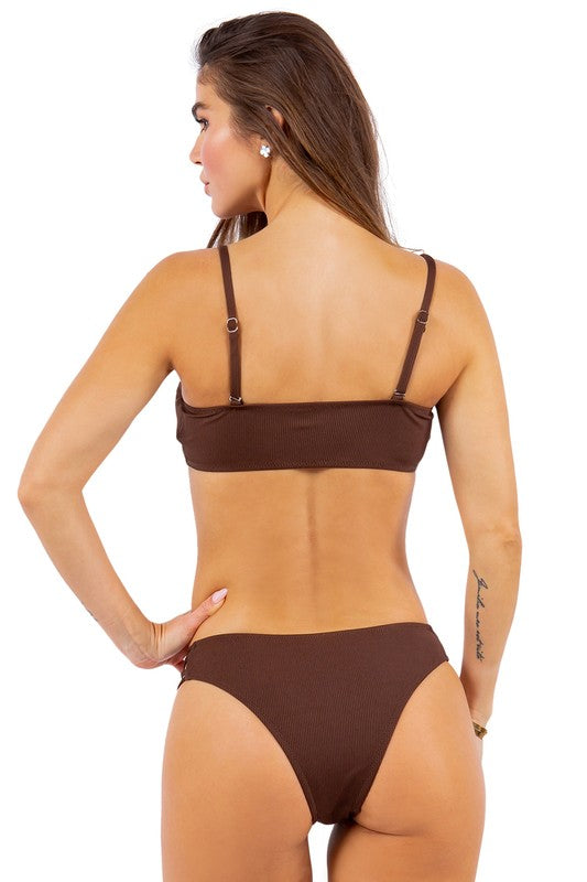 Bandeau Cut Out Bikini Set
