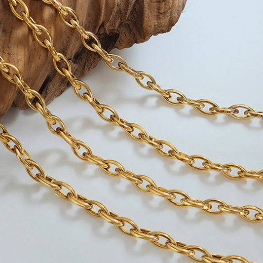 Titanium Steel Chain Necklace - alternate necklace view